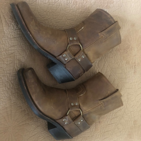 Frye Woman Harness Boots Brown Size 7.5 - Picture 7 of 8
